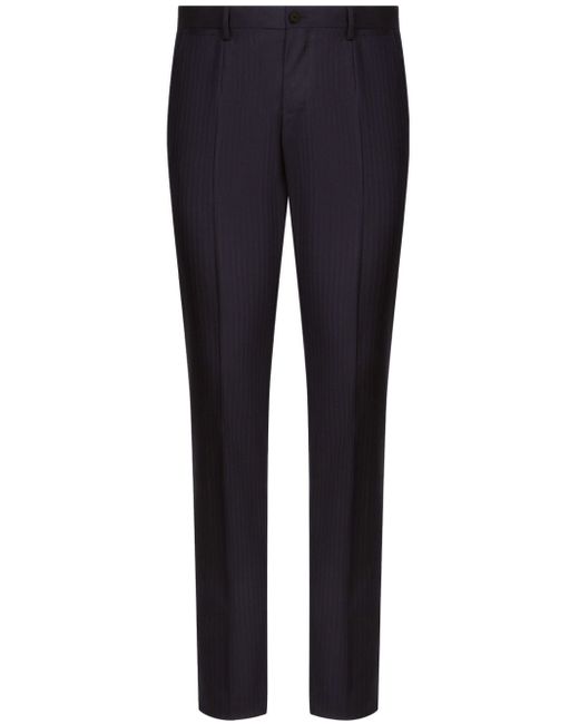Dolce & Gabbana slim-cut striped trousers