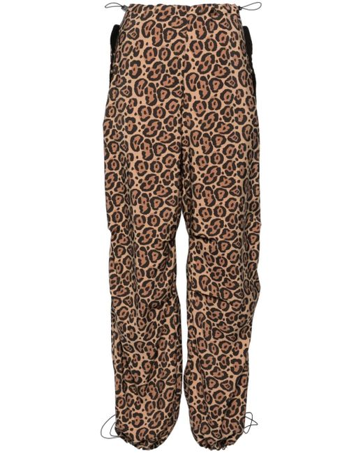 Emporio Armani leopard-print tapered trousers