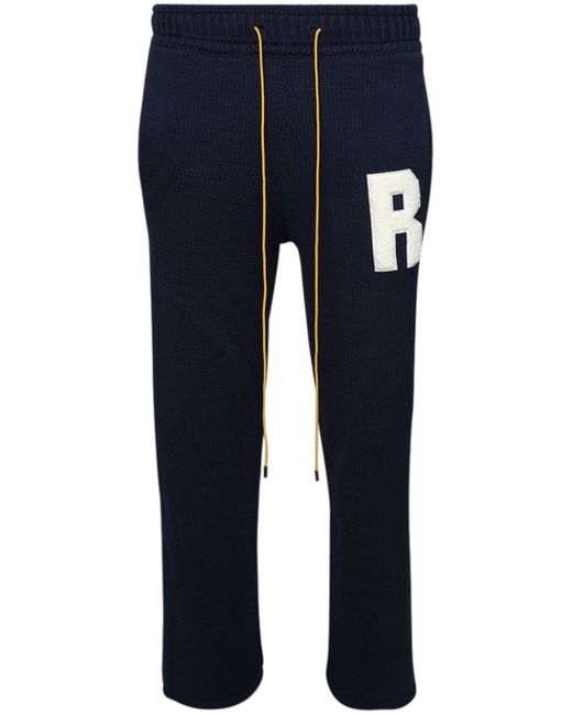 Rhude letter-patch drawstring trousers