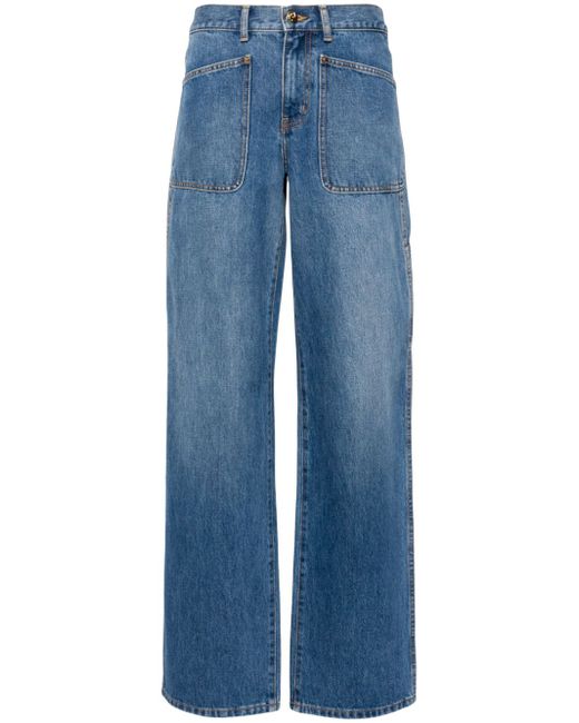 Tory Burch mid-rise wide-leg jeans