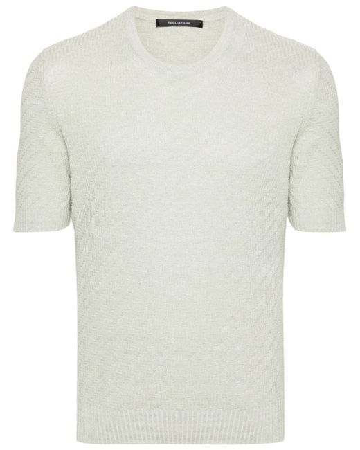 Tagliatore short-sleeved textured jumper