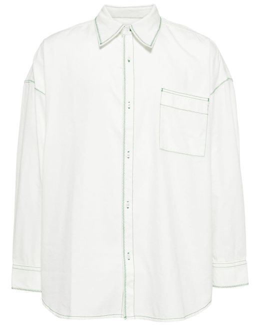Five Cm contrast-stitching shirt