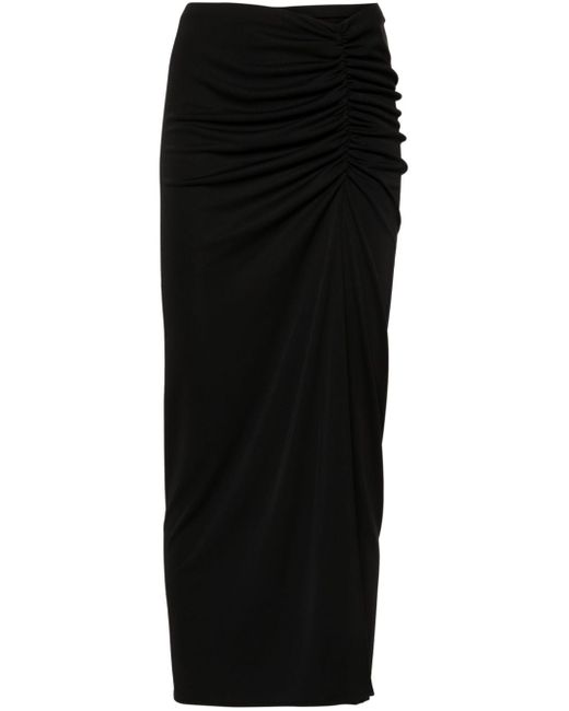 The Andamane ruched jersey midi skirt