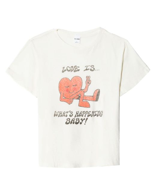 Re/Done Classic Whats Happening-print T-shirt