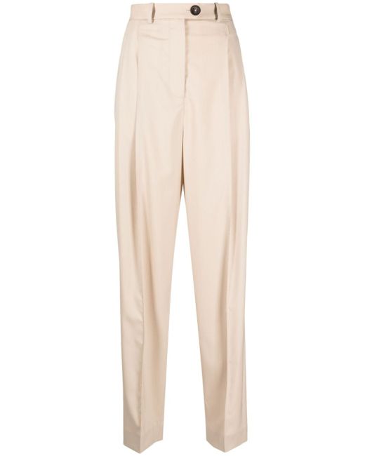 Peter Do pleat-detailing button-fastening tapered trousers
