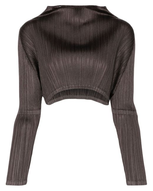 Pleats Please By Issey Miyake pleated cropped top