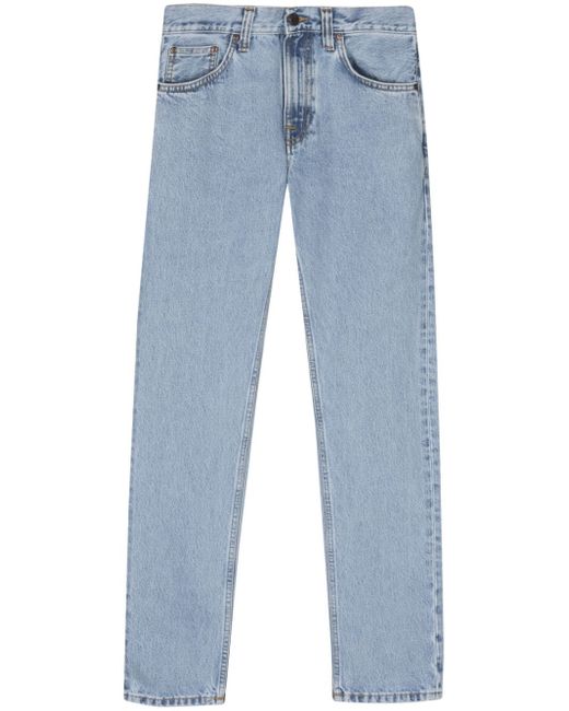 Nudie Jeans Gritty Jackson Summer Clouds straight-leg jeans