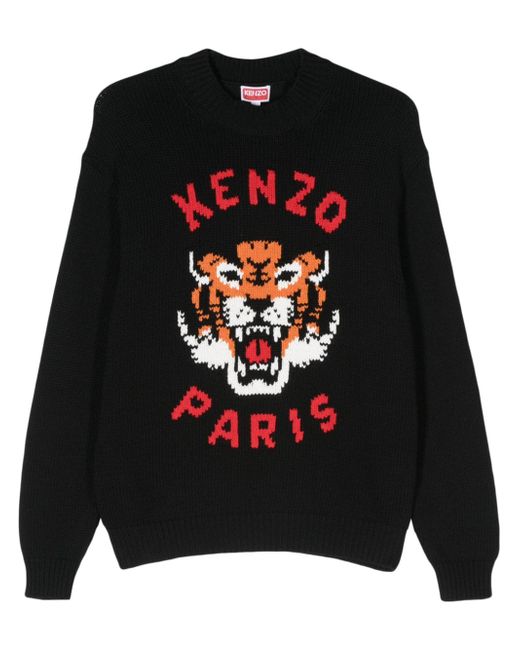 Kenzo Lucky Tiger chunky-knit jumper