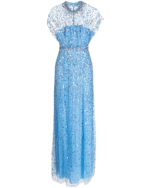 Jenny Packham Crystal Drop sequin-embellished gown