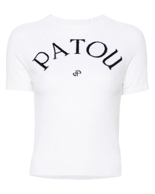 Patou logo-jacquard terry-knit top