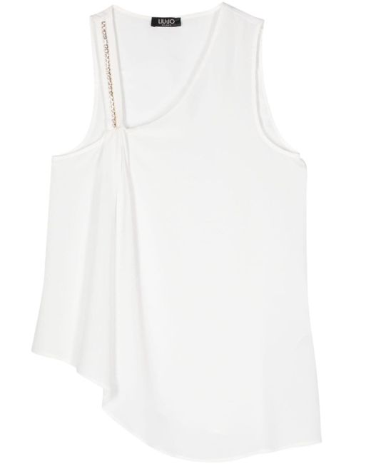 Liu •Jo crystal-embellished sleeveless blouse