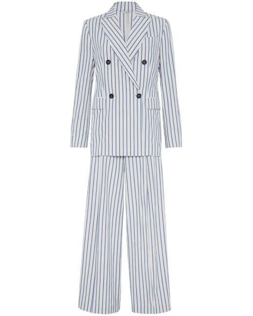 Brunello Cucinelli striped cotton suit