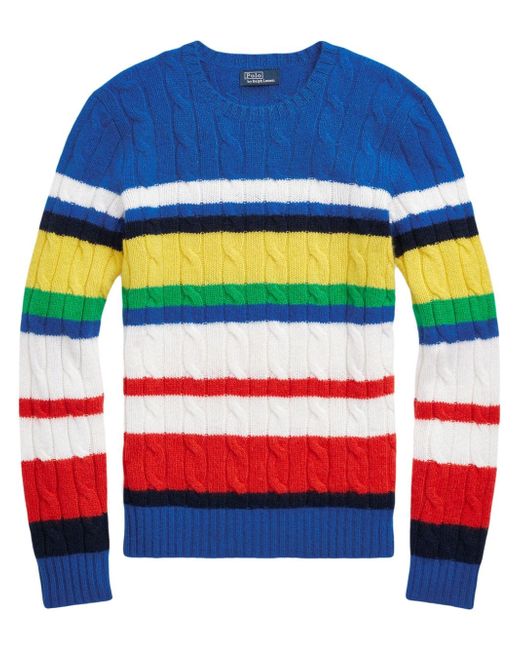 Polo Ralph Lauren striped cable-knit jumper