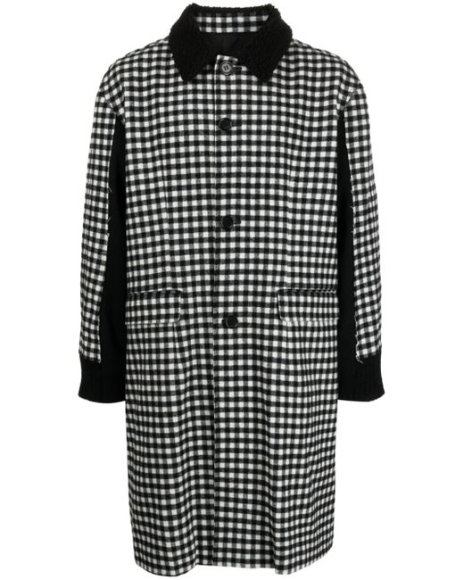 Undercover check-print single-breasted coat
