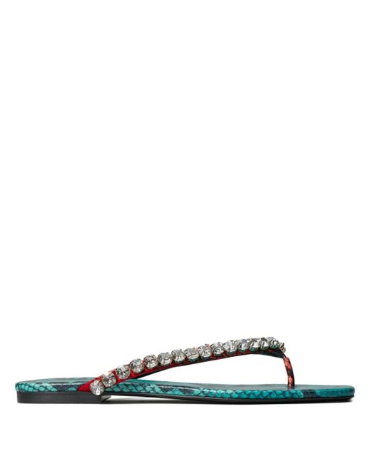 Tory Burch crystal-embellished thong sandals