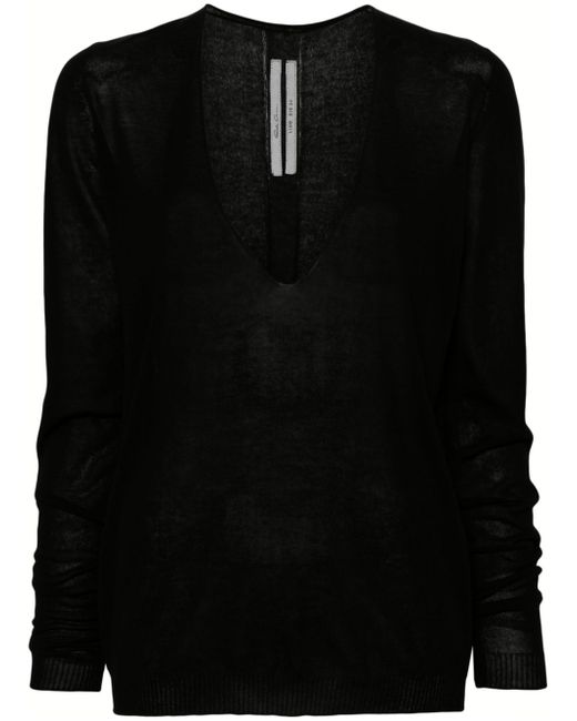 Rick Owens fine-ribbed top