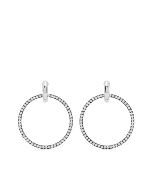 Spinelli Kilcollin 18kt white gold and sterling diamond huggie earrings