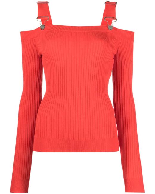 Moschino Jeans off-shoulder ribbed top