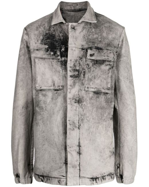 Boris Bidjan Saberi distressed-effect cotton-blend denim jacket
