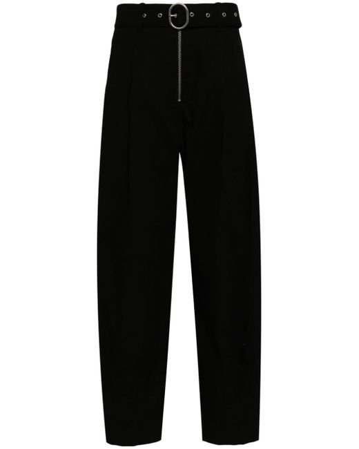 Jil Sander belted tapered trousers