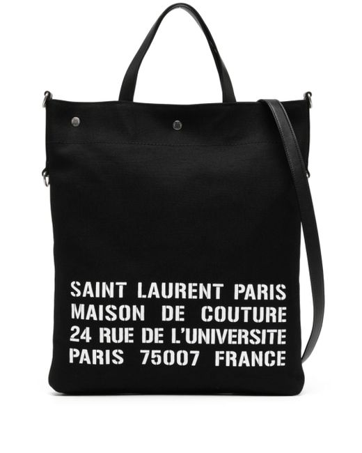 Saint Laurent North/South canvas tote bag