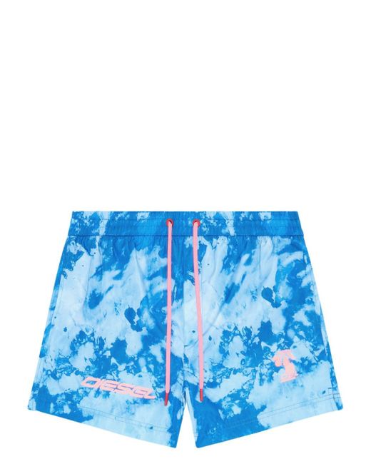 Diesel Bmbx-Ken-37-Zip printed swim shorts