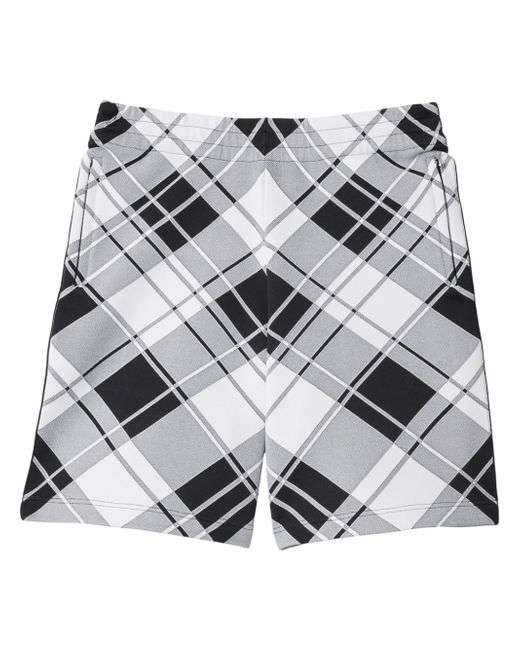 Burberry mid-rise check-print shorts