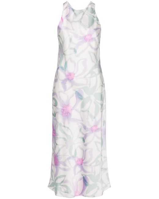Claudie Pierlot floral-print satin midi dress