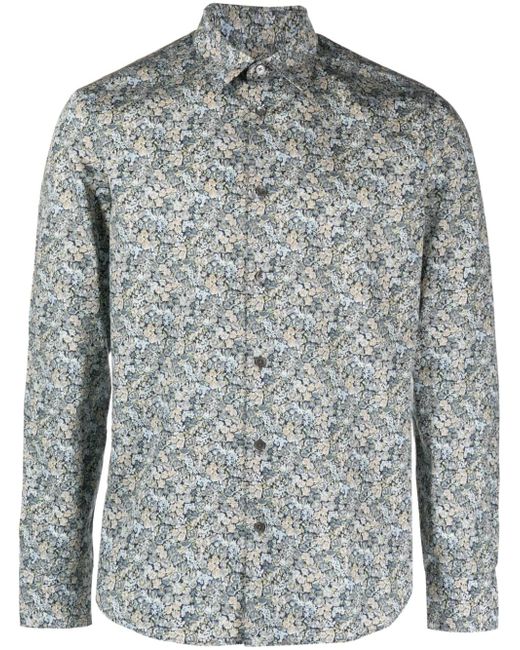 Paul Smith floral-print poplin shirt
