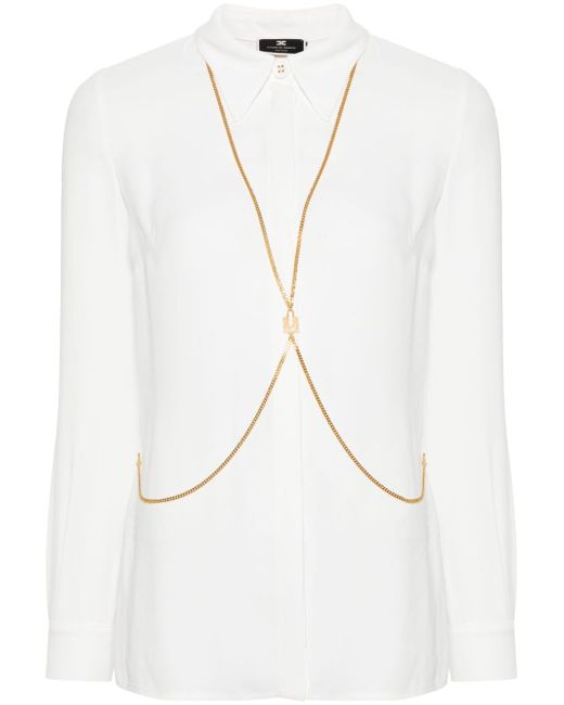 Elisabetta Franchi body chain-detail blouse