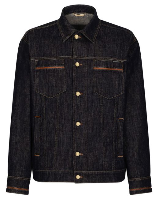 Dolce & Gabbana contrast-stitching denim jacket