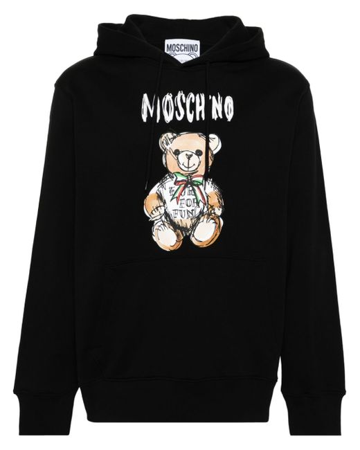 Moschino Teddy Bear logo-print hoodie