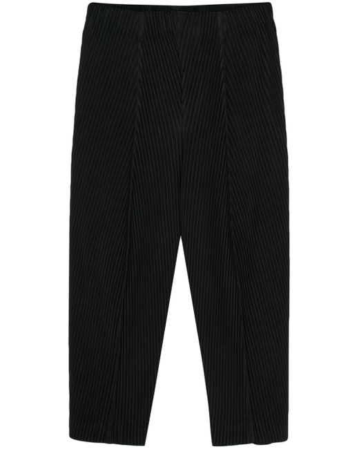 Homme Pliss Issey Miyake pleated straight-leg cropped trousers