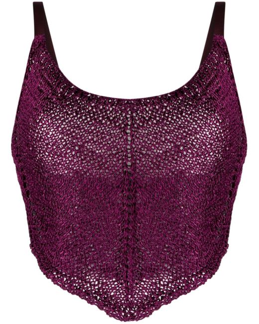 Forte-Forte cropped crochet top