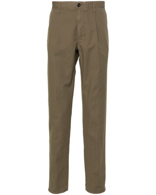 Incotex mid-rise stretch-cotton tapered trousers
