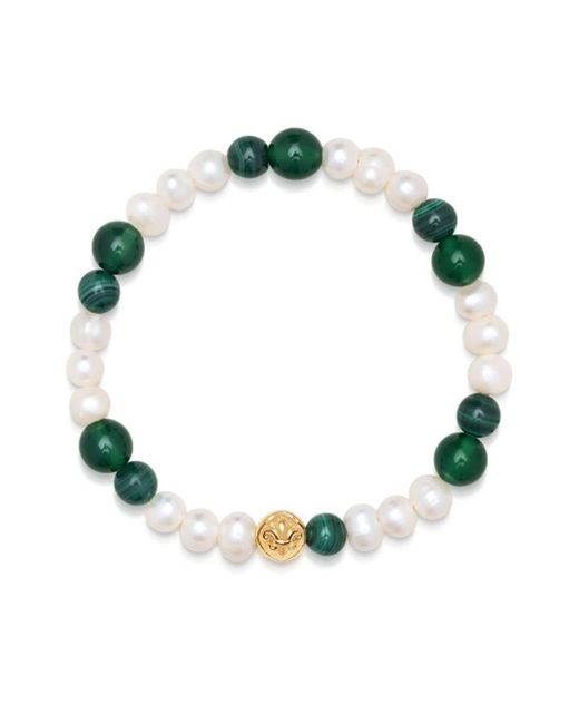 Nialaya Jewelry two-tone pearl bracelet
