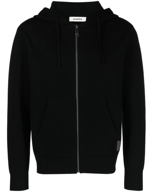 Sandro zip-up long-sleeved hoodie