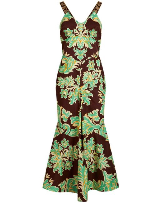 Etro paisley-print sleeveless midi dress