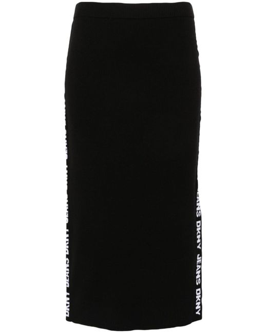 Dkny jacquard-logo skirt