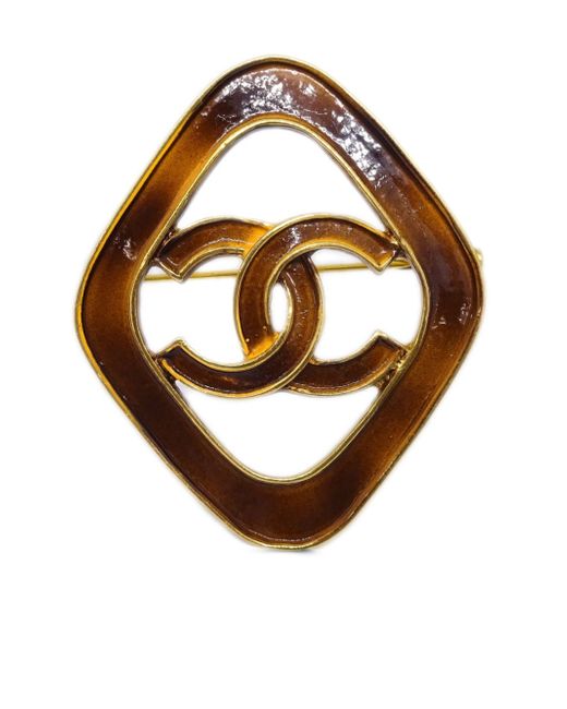 Chanel Pre-Owned 1993 CC-logo brooch