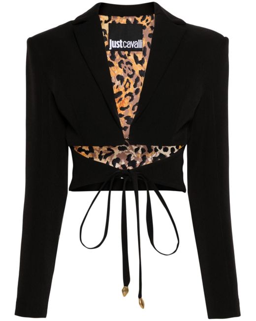 Just Cavalli cut-out cropped blazer