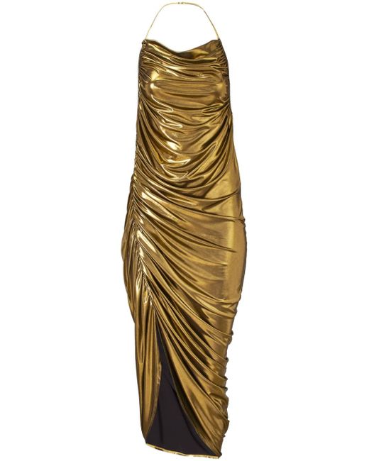 Marc Jacobs metallic draped midi dress