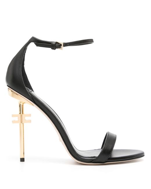 Elisabetta Franchi 115mm logo-heel leather sandals