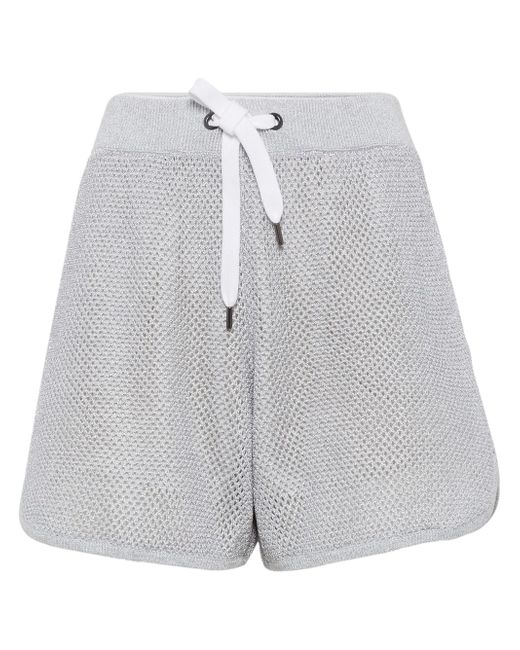 Brunello Cucinelli metallic-threading shorts