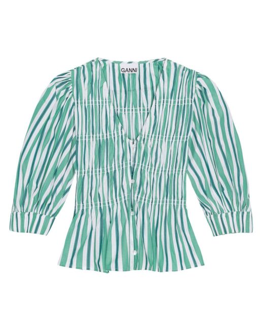 Ganni striped blouse