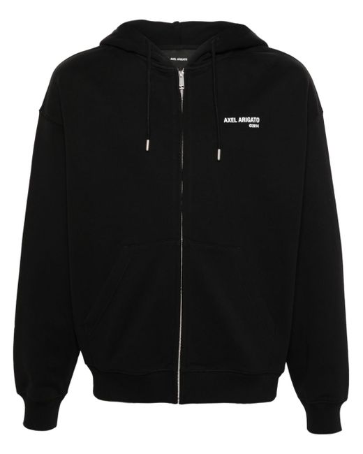 Axel Arigato logo-print zip-fastening hoodie