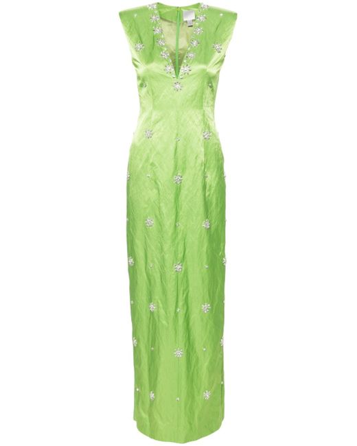 Huishan Zhang Shirrin crystal-embellished gown
