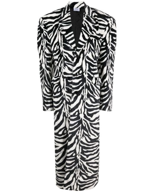 Vetements single-breasted zebra-pattern coat