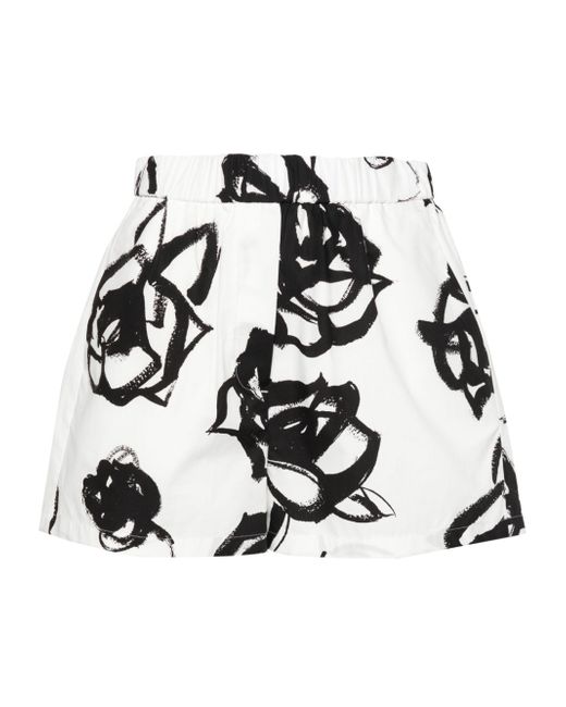 Msgm floral-print poplin shorts