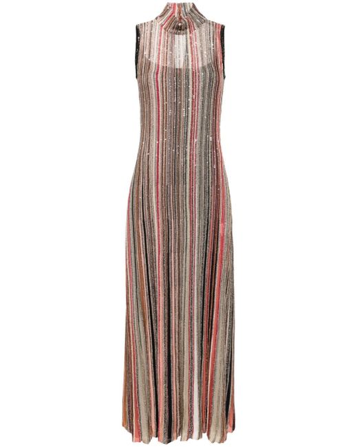 Missoni sequin-embellished striped dress